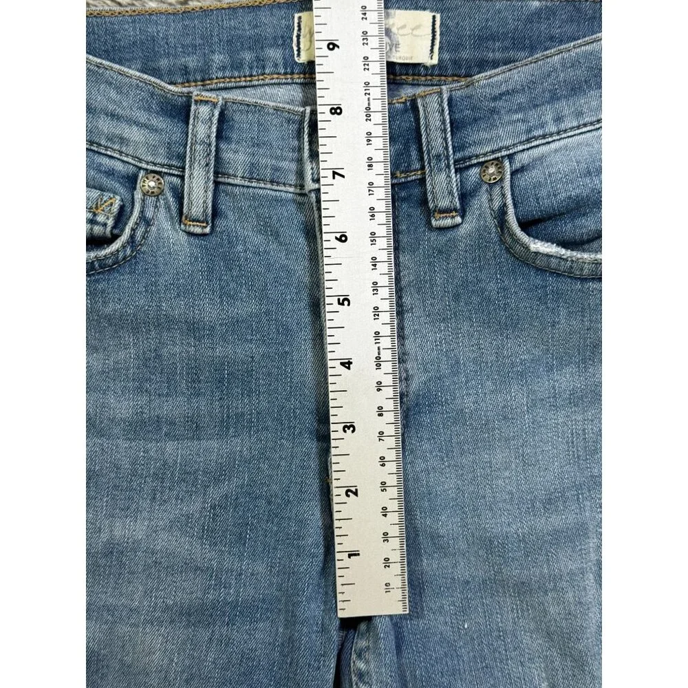 Free People Great Heights Frayed Skinny Jeans Sz 25